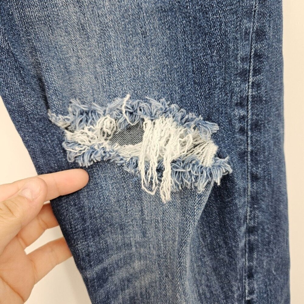 Toteme Original Ripped Twisted Seam Jeans Dark Wash Women’s Size 25 Straight Leg - Picture 16 of 16